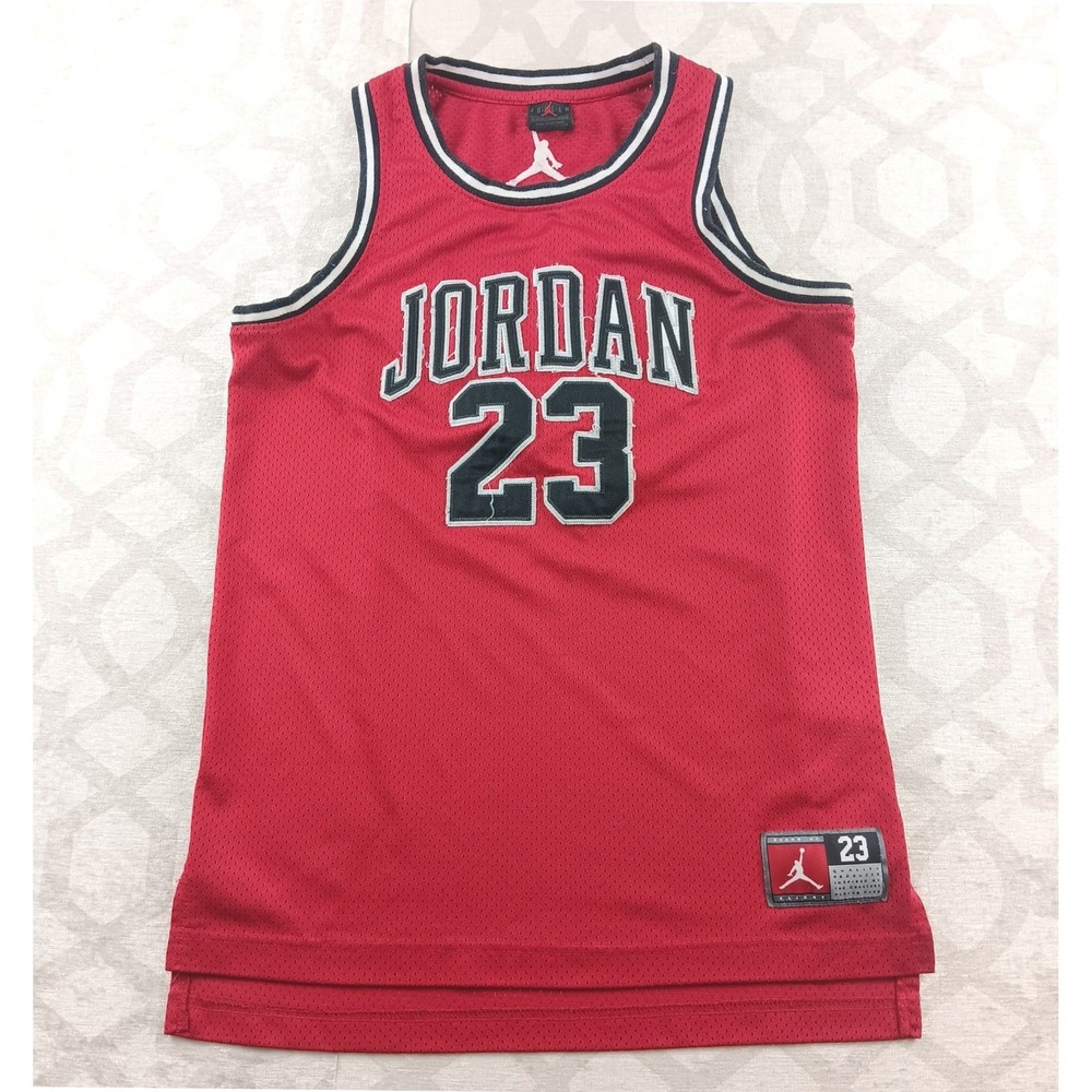 Kids Air Michael Jordan 23 Basketball Jersey Red Youth Size L 12 13 Years